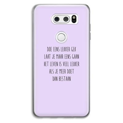 Gek: LG V30 Transparant Hoesje