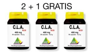SNP CLA 400 mg puur actie 2 + 1 gratis (180 caps)