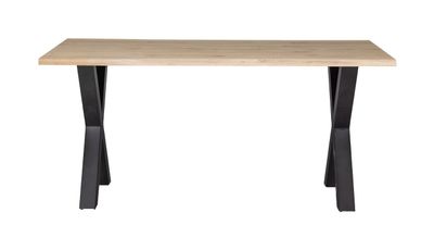 WOOOD Boomstam Eettafel 'Tablo' met X-poot, 180 x 90cm