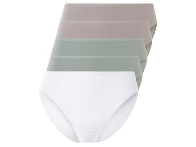 esmara 5 dames slips (grijs/mint/wit, S (36/38))
