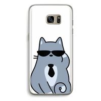 Cool cat: Samsung Galaxy S7 Edge Transparant Hoesje