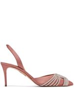 Aquazzura escarpins Gatsby 105 mm à ornements en cristal - Rose - thumbnail