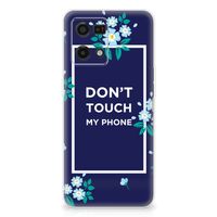 OPPO Reno7 4G Silicone-hoesje Flowers Blue DTMP