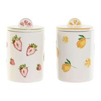 Tin Home ESPRIT Geel Rood Groen Modern Fruit (2 Stuks)