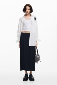 Midi rok met plooien - BLACK - XS