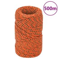 VidaXL Boottouw 2 mm 500 m polypropyleen oranje
