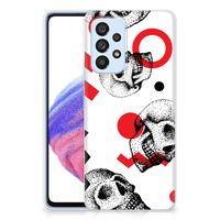 Silicone Back Case Samsung Galaxy A53 5G Skull Red