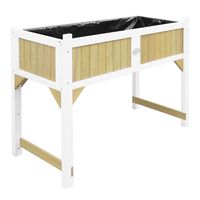 AXI kweektafel van hout met gronddoek Moestuintafel / moestuinbak voor buiten / tuin / balkon / terras / kas - thumbnail