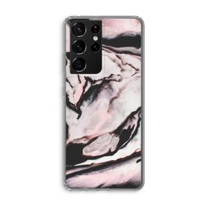 Roze stroom: Samsung Galaxy S21 Ultra Transparant Hoesje