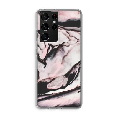 Roze stroom: Samsung Galaxy S21 Ultra Transparant Hoesje
