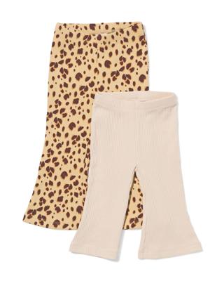 HEMA Babylegging Flared Fit Luipaard Bruin (bruin)