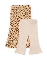 HEMA Babylegging Flared Fit Luipaard Bruin (bruin)