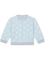 Dolce & Gabbana Kids hoodie zippé à logo - Bleu