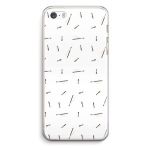 Hipster stripes: iPhone 5 / 5S / SE Transparant Hoesje