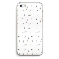 Hipster stripes: iPhone 5 / 5S / SE Transparant Hoesje