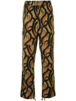 Ports V pantalon droit à motif abstrait - Multicolore