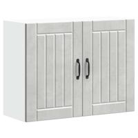 Keukenbovenkast Lucca bewerkt hout betongrijs