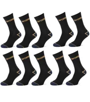 Primair 10-paar Werksokken heren - Worker - Goedekope werksokken - Multipack zwarte werksokken