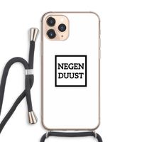 Negenduust vierkant: iPhone 11 Pro Max Transparant Hoesje met koord
