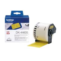 Brother DK-44605 Rol met etiketten 62 mm x 30.48 m Papier Geel 1 stuk(s) Weer verwijderbaar DK44605 Universele etiketten