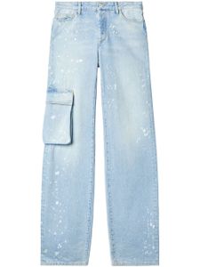 Off-White jean Toybox Painted à coupe ample - Bleu