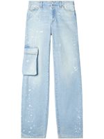 Off-White jean Toybox Painted à coupe ample - Bleu - thumbnail