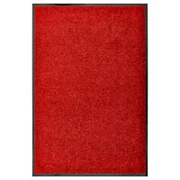 Deurmat wasbaar 60x90 cm rood - thumbnail