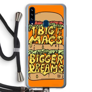 Big Macs Bigger Dreams: Samsung Galaxy A20s Transparant Hoesje met koord