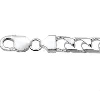TFT Armband Zilver Geslepen Gourmet 10 mm 22 cm - thumbnail