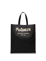 Alexander McQueen sac cabas à logo - Noir - thumbnail