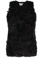 Comme Des Garçons débardeur à fleurs - Noir