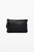 Gevlochten schoudertas M met stiksels - BLACK - U Gevlochten schoudertas M met stiksels - BLACK - U