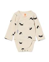 HEMA Takkie newborn meegroei overslagromper ecru (ecru)