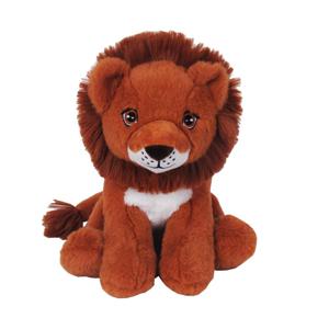 Knuffeldier Leeuw Ziggy - zachte pluche stof - dieren knuffels - roodbruin - 23 cm