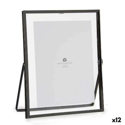 Fotolijsten Gift Decor MS61015-C MS61015-C Zwart Metaal Glas Plastic (12 Stuks)