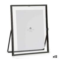 Fotolijsten Gift Decor MS61015-C MS61015-C Zwart Metaal Glas Plastic (12 Stuks)