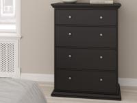 Commode NORTON 4 lades zwart Commode NORTON 4 lades zwart
