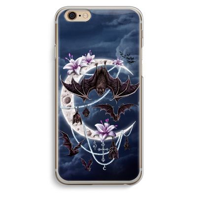 Vleermuizen Maan: iPhone 6 / 6S Transparant Hoesje