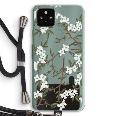 Blossoming spring: Pixel 5a 5G Transparant Hoesje met koord
