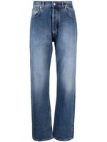 Nick Fouquet pantalon en jean à broderies - Bleu