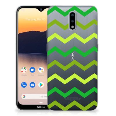 Nokia 2.3 | TPU bumper | Zigzag Groen