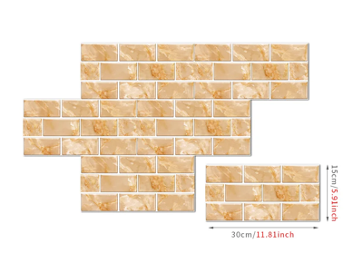 RetroBrick - 6-delige Zelfklevende Retro Baksteen Wandstickers (30x15cm) RetroBrick - 6-delige Zelfklevende Retro Baksteen Wandstickers (30x15cm)