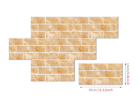 RetroBrick - 6-delige Zelfklevende Retro Baksteen Wandstickers (30x15cm)