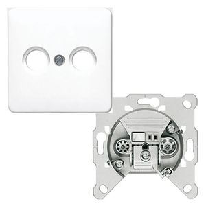 Jung CD500 cai eindcontactdoos EDC1000 met inzetplaat creme