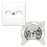 Jung CD500 cai eindcontactdoos EDC1000 met inzetplaat creme