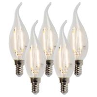 LUEDD Set van 5 E14 dimbare LED filament tipkaars lampen 250lm 2700K