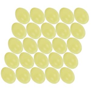 Hobby knutsel eieren - 25x - 6 cm - geel - kunststof - decoratie paaseieren