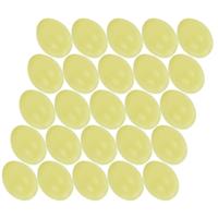 Hobby knutsel eieren - 25x - 6 cm - geel - kunststof - decoratie paaseieren