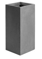 Pot kubus clayfibre hoog b40h80 lood - Mcollections