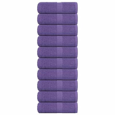 VidaXL Gastendoekjes 10 st 30x50 cm 360 g/m² 100% katoen paars